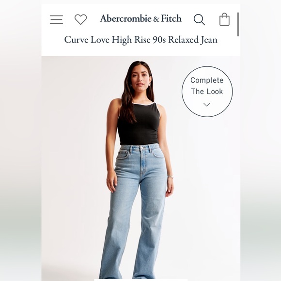 A&F Curve Love High Rise 90s Relaxed Jean - Picture 1 of 5